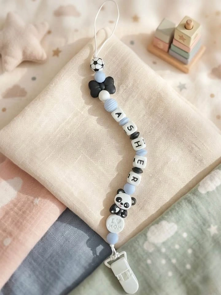 Handmade Personalized Pacifier Clips for Babies - photo 3