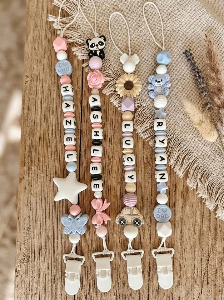 Handmade Personalized Pacifier Clips & Teethers 👶✨