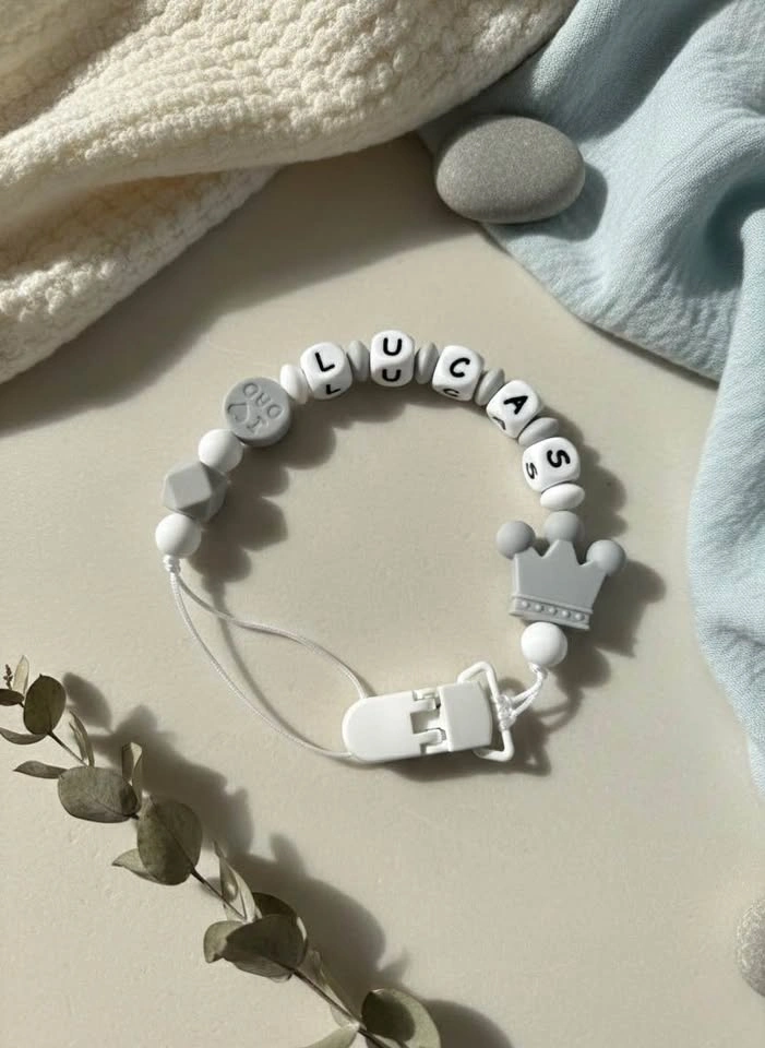 Handmade Personalized Pacifier Clips – Custom Baby Name Gifts - photo 4