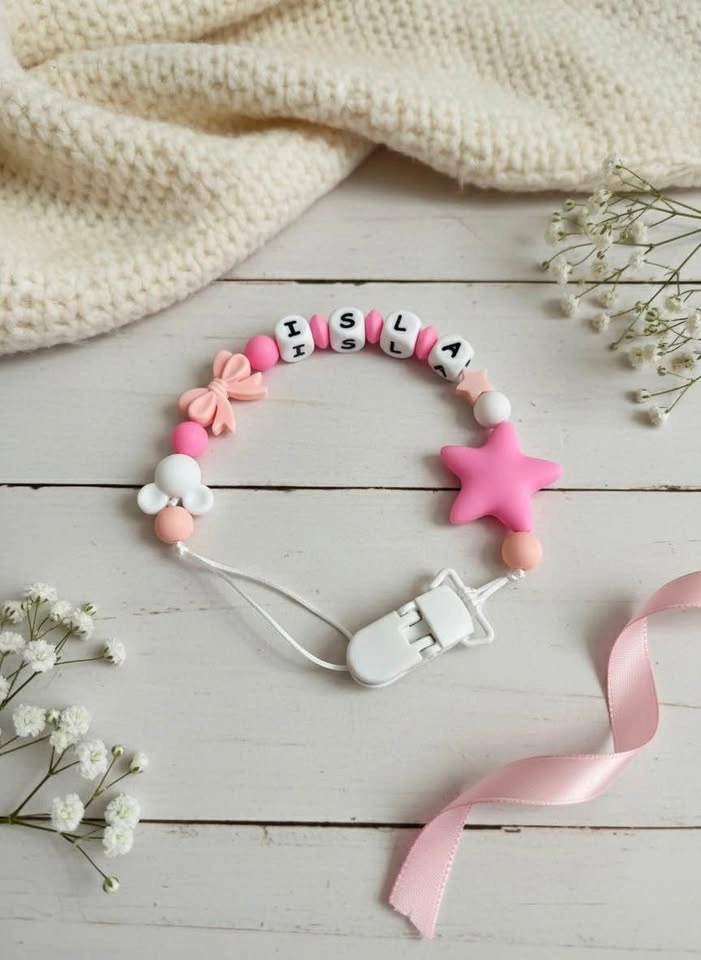 Handmade Personalized Pacifier Clips – Custom Baby Name Gifts - photo 5