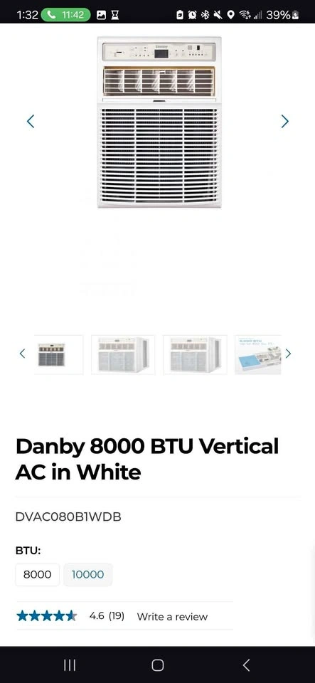 Danby 8000 BTU Window AC Unit with Remote