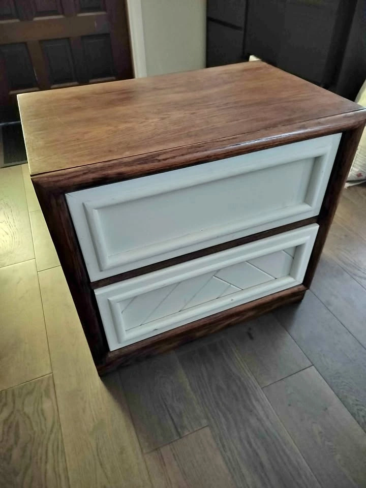 Vintage Refinished Side Table / Nightstand / Small Dresser