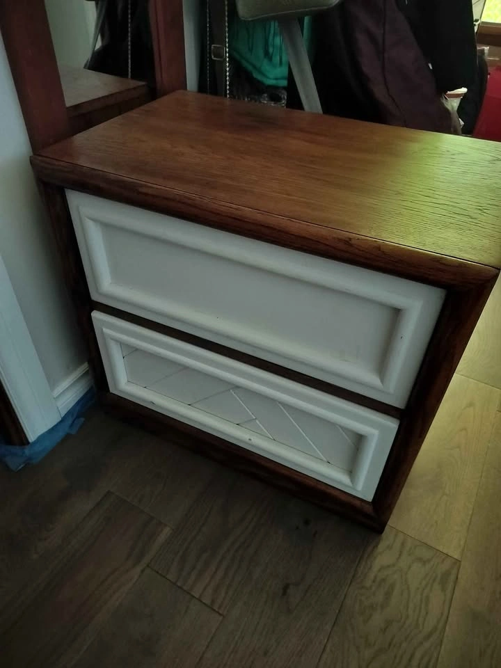Vintage Refinished Side Table / Nightstand / Small Dresser - photo 3