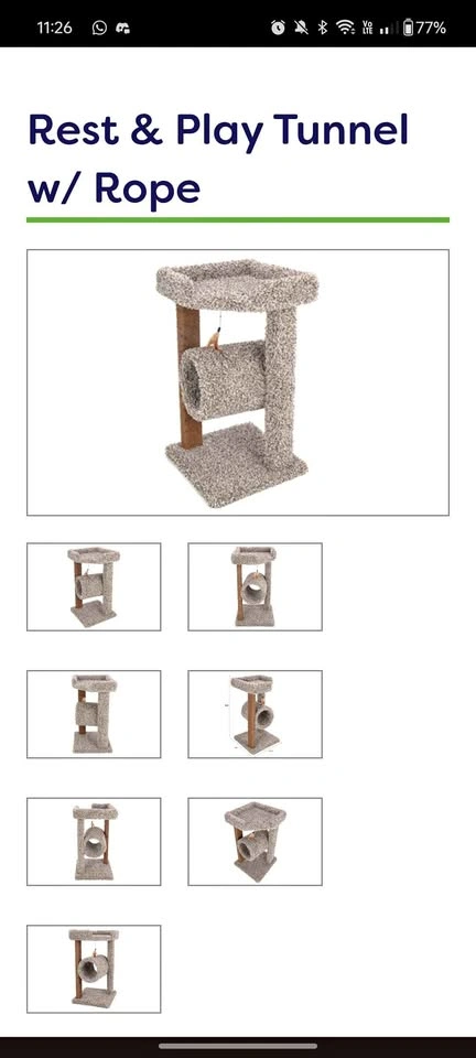 Cat tree tower and tunnel
