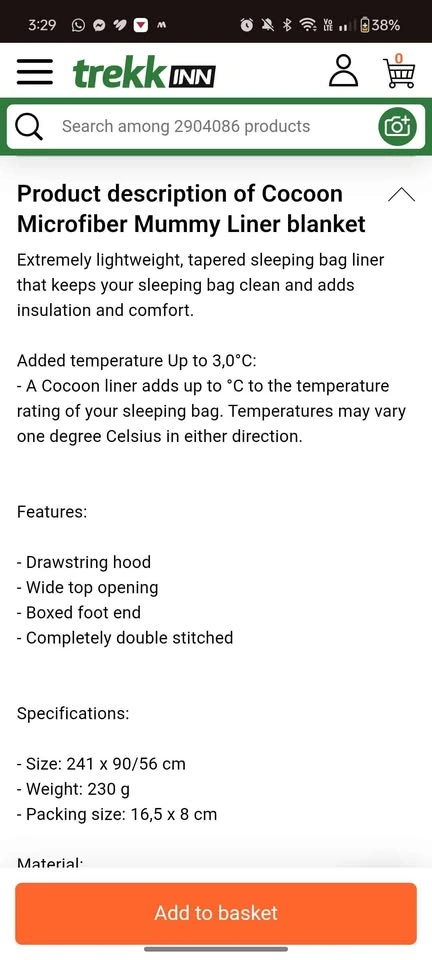 Coleman Mummy Sleeping Bag & Cocoon Liner - photo 5