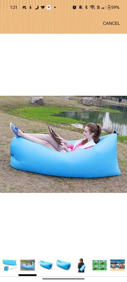 mockins Inflatable Lounger Air Sofa-Blue - photo 3