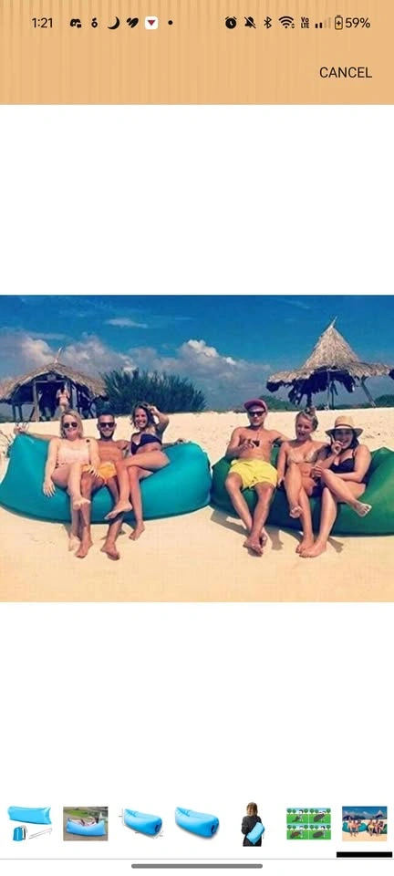 mockins Inflatable Lounger Air Sofa-Blue - photo 4