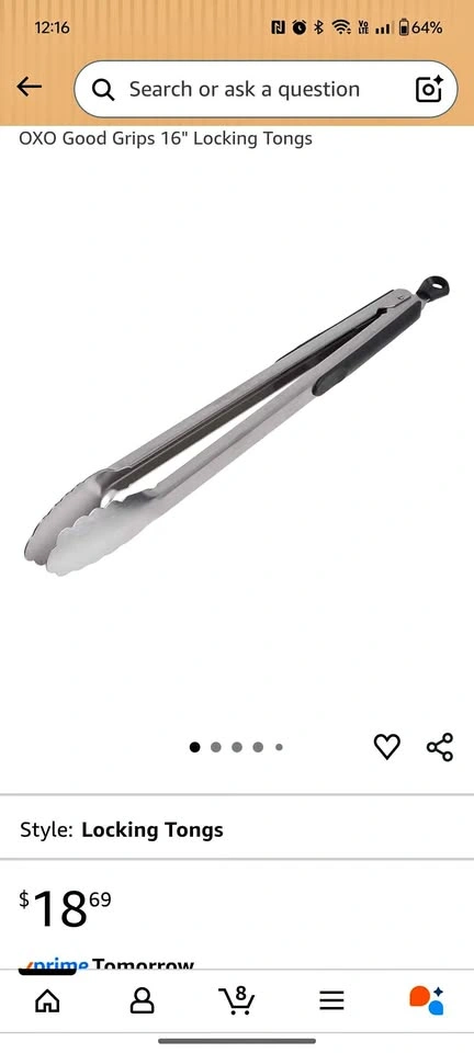 Oxo 16" Locking Tongs