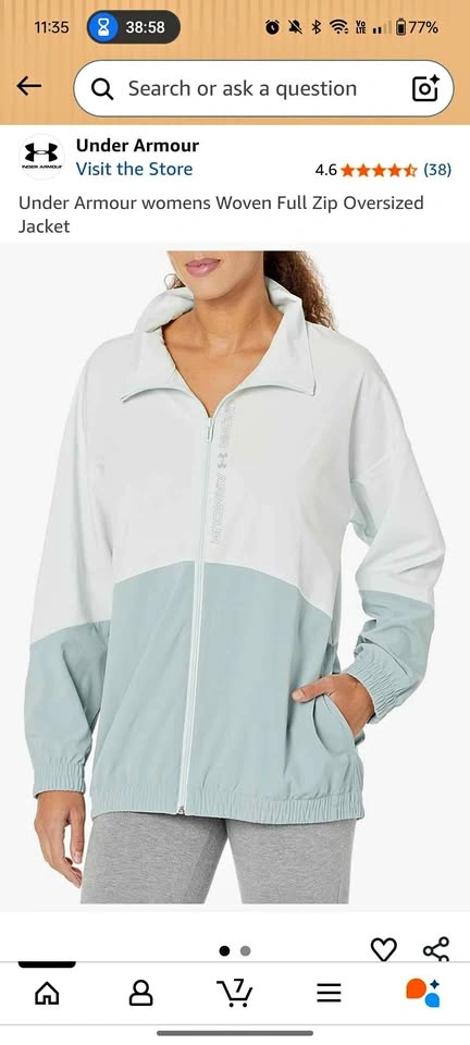 Under Armour Oversized Jacket - Size Medium
