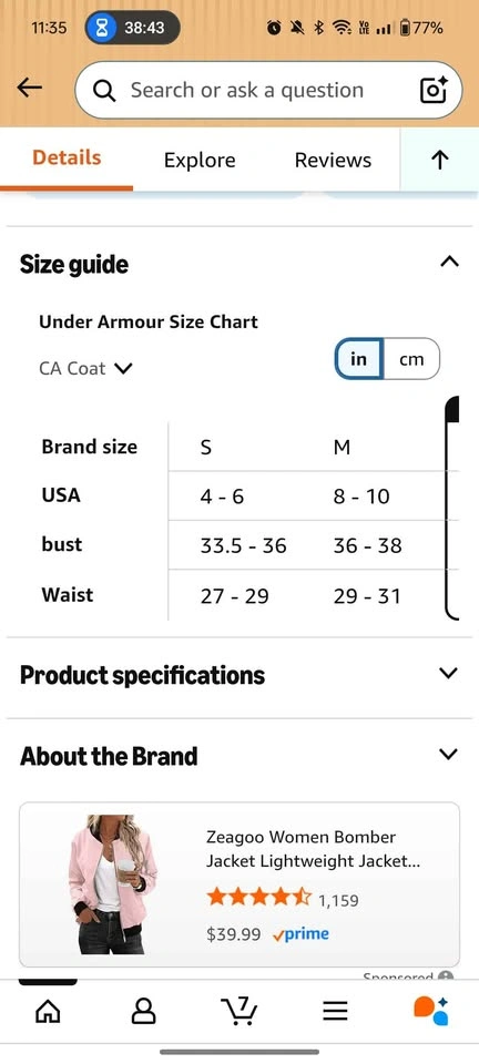 Under Armour Oversized Jacket - Size Medium - photo 3