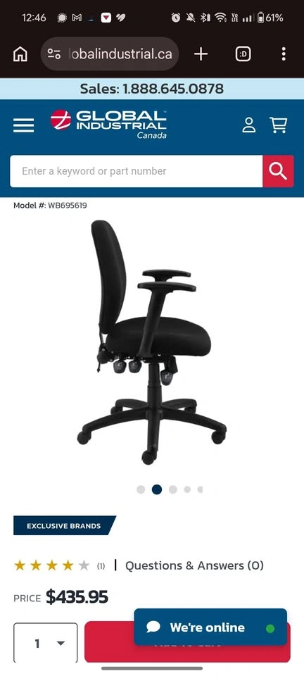Office chair on upgraded caster wheels - photo 2
