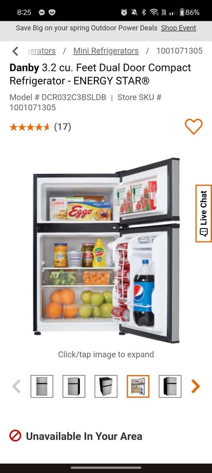 Perfect condition Danby mini fridge with freezer - photo 5