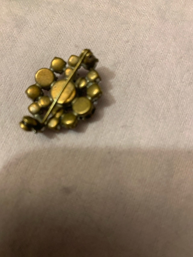Vintage Brooch with Faux Diamonds - photo 2