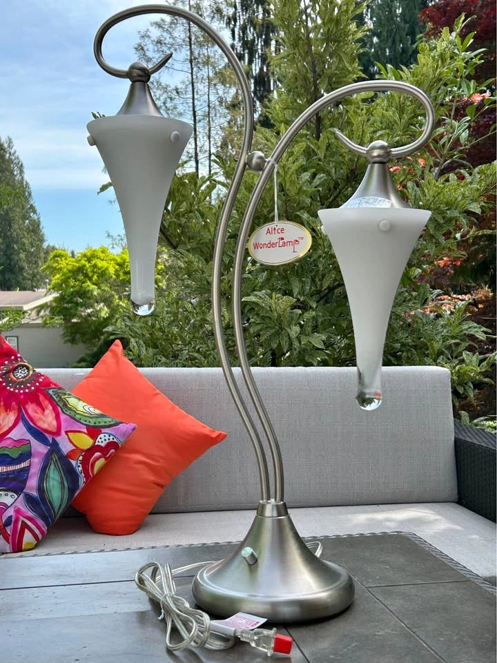 Alice WonderLamp 2-Light Brushed Nickel Table Lamp