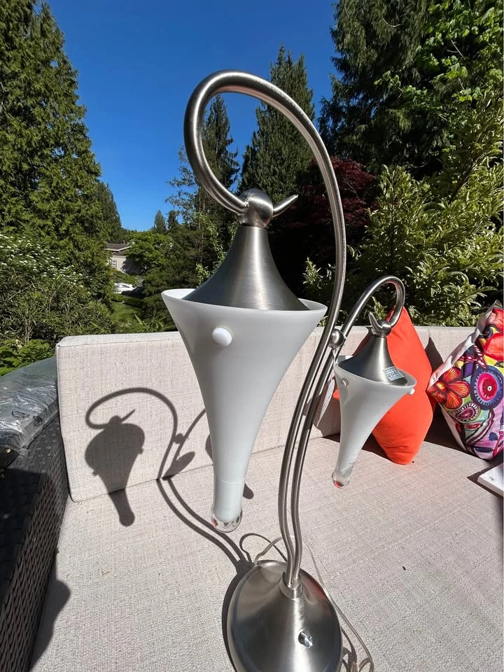 Alice WonderLamp 2-Light Brushed Nickel Table Lamp - photo 2