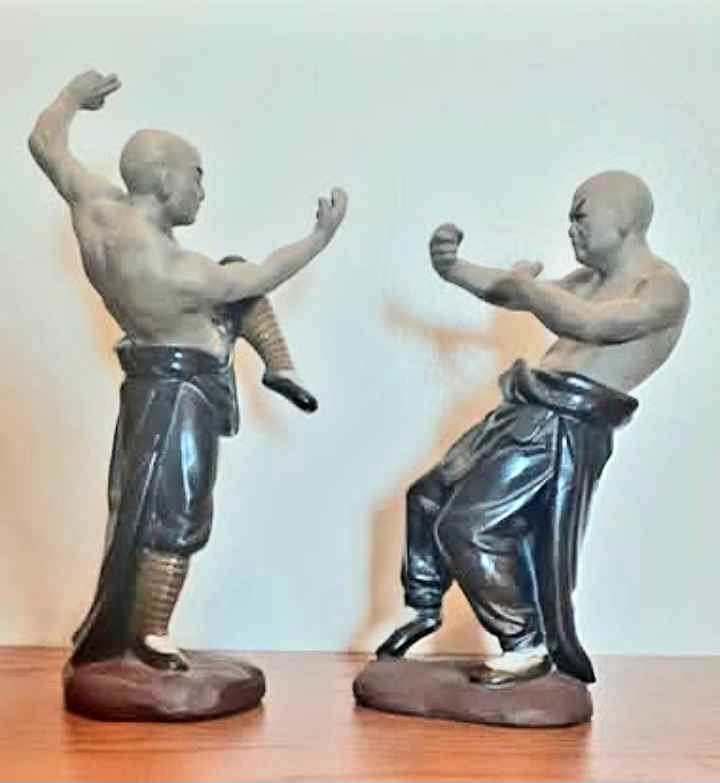 Chinese Art Mudman Kung Fu Material Arts Sculptures