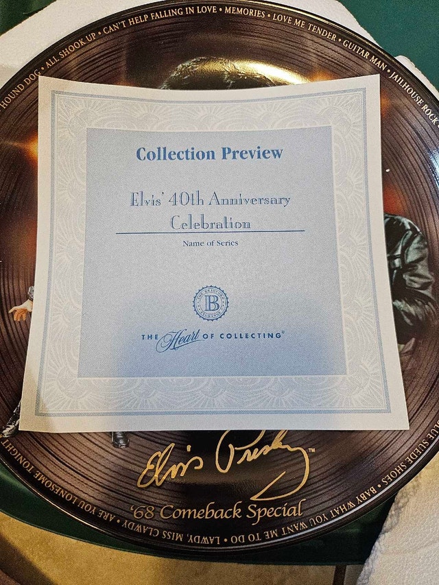Elvis Presley Plate - '68 Comeback Special - photo 2