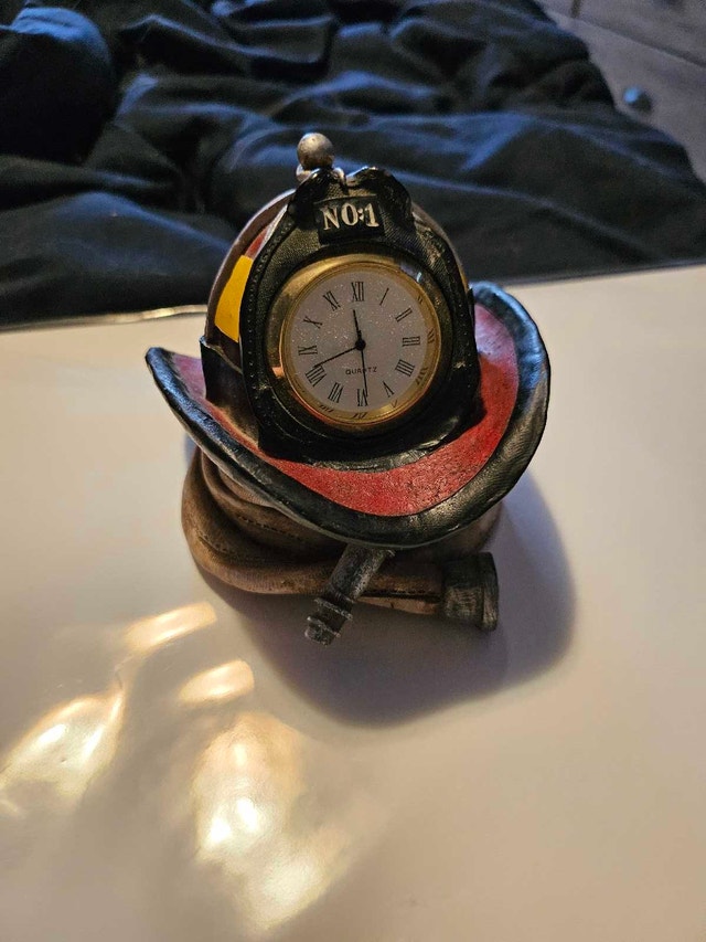 Firefighter Helmet Clock