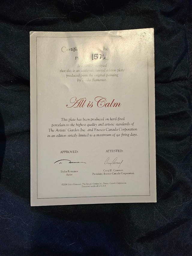 Trisha Romance Plate - All is Calm - photo 2