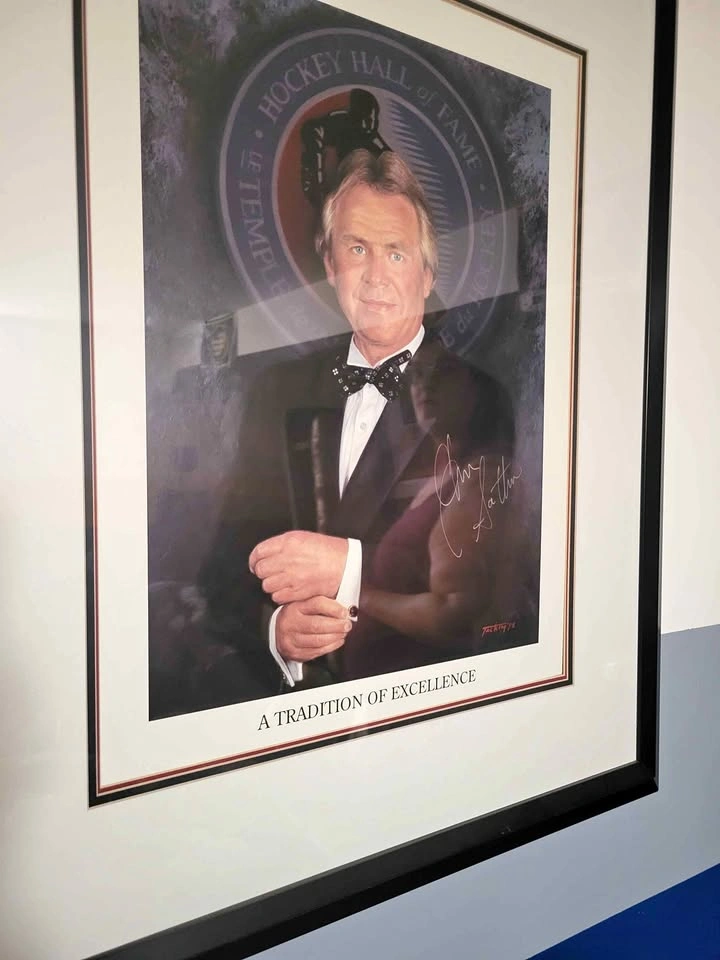 Glen Sathers Hall of Fame Post, Professionally Framed