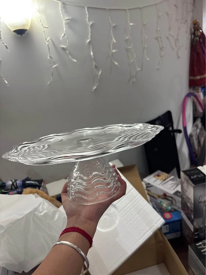 Crystal Pedestal Cake Platter - photo 3