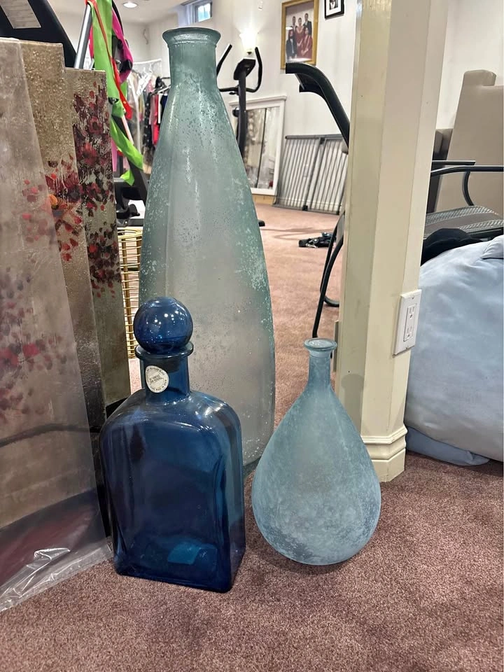 Set of 3 Blue Home Decor