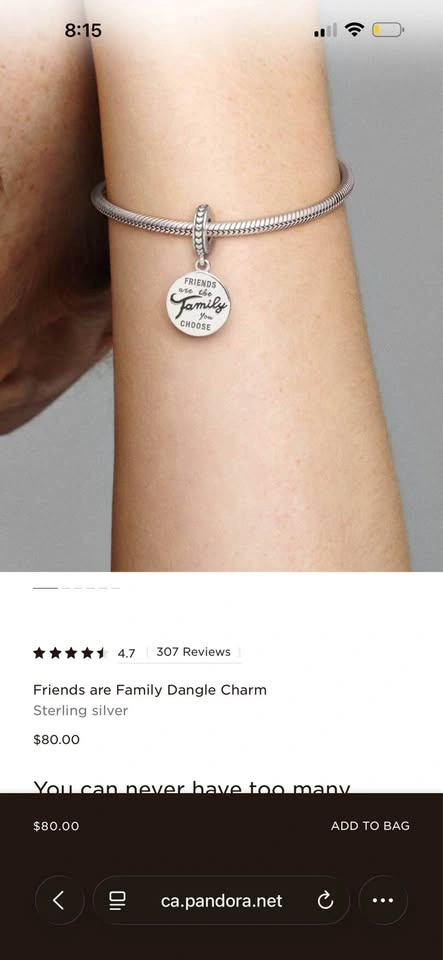 Friends are family, Pandora charm - photo 2