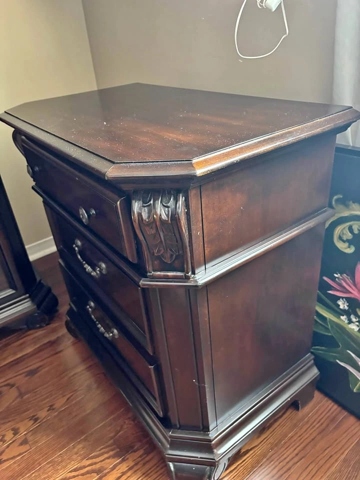 Dark Brown Wood Night Table