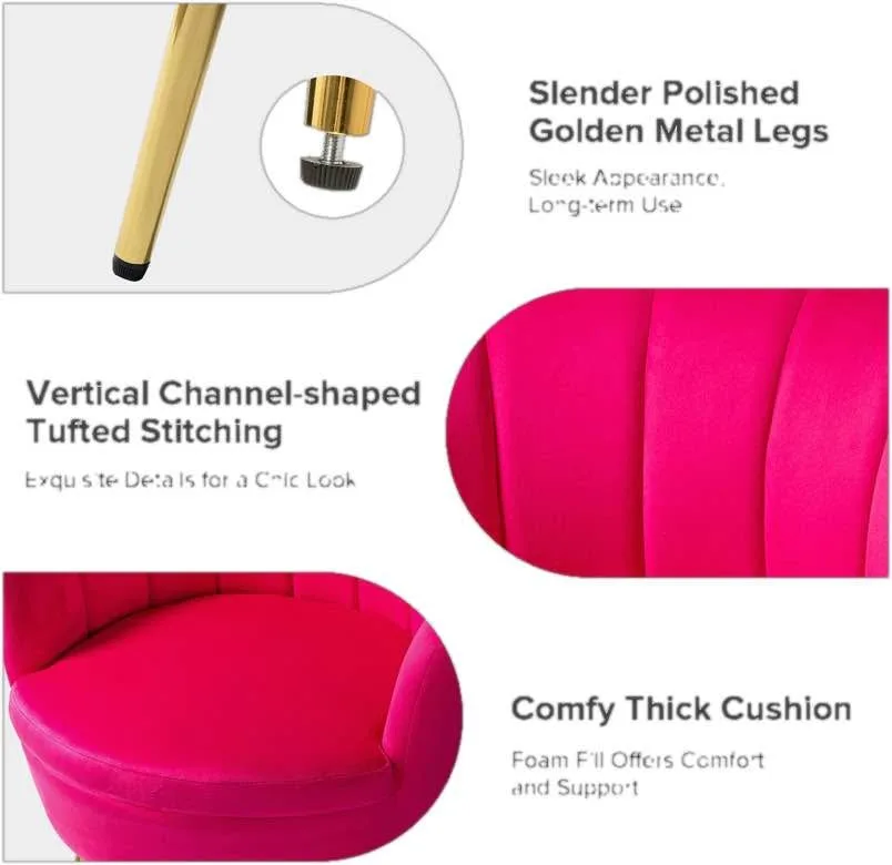 Modern Velvet Loveseat Sofa – Hot Pink – Excellent Cond. image indicator(3)