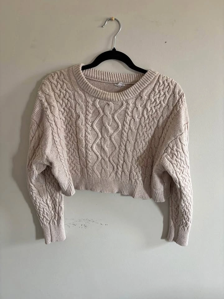 vintage garage crop top sweater