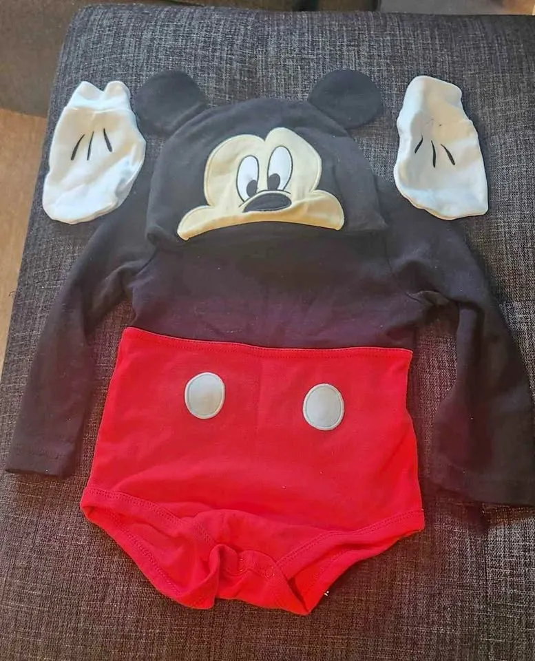 Baby mickey costume jumper with hat and mitts thumbnail