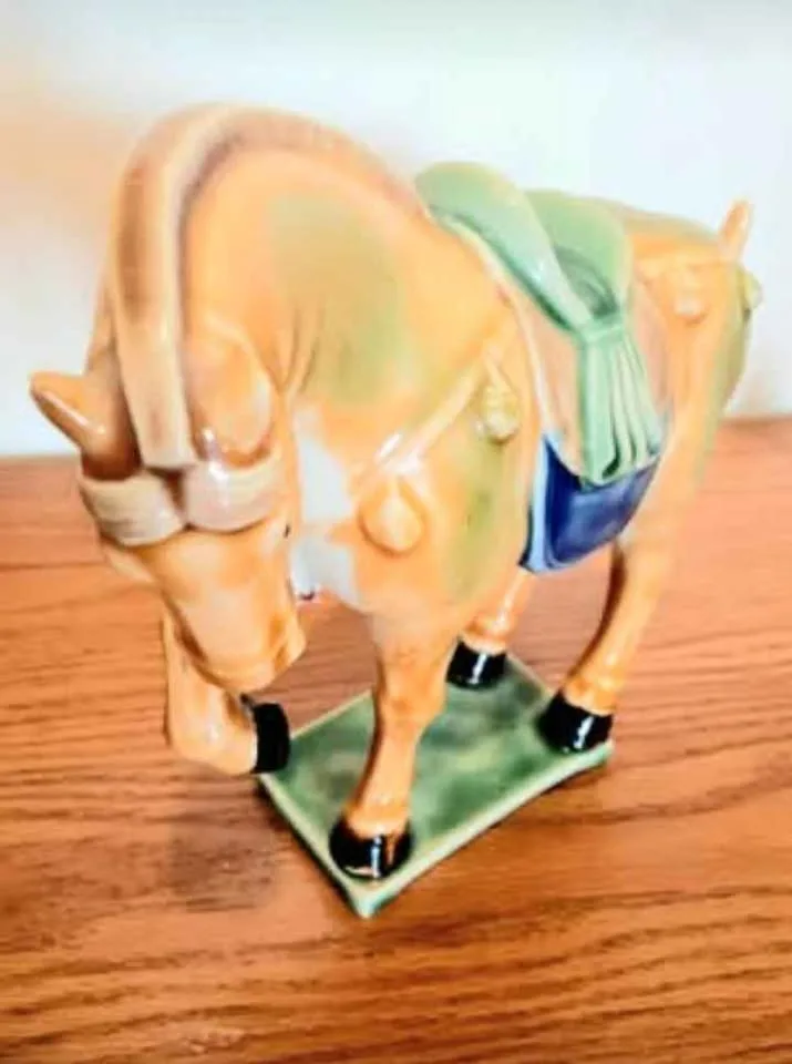 Vtg Chinese Imperial Tang Sancai Hand Crafted Horse image indicator(3)