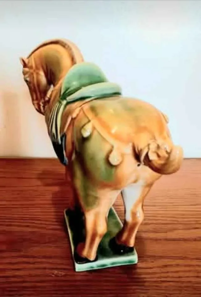 Vtg Chinese Imperial Tang Sancai Hand Crafted Horse image indicator(4)