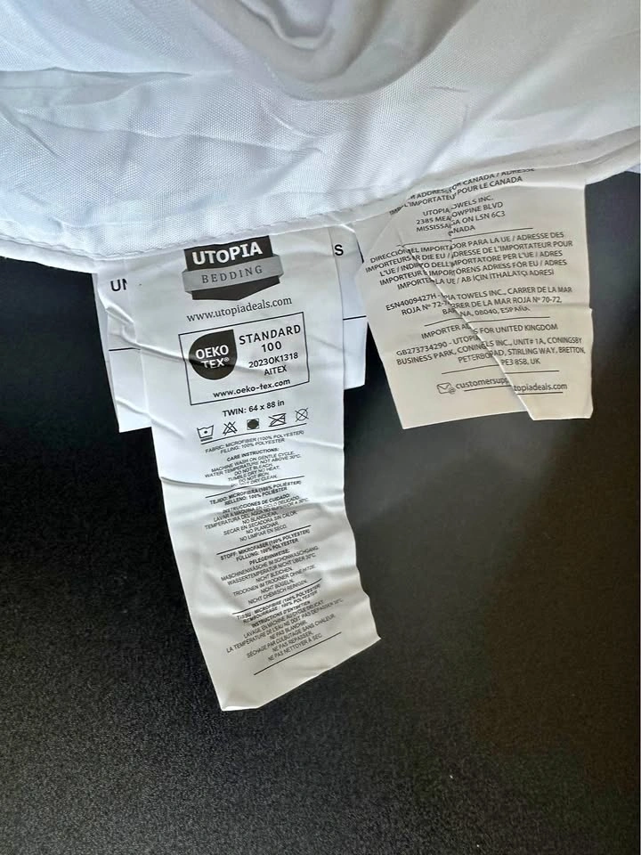 Utopia Bedding Twin White Comforter Duvet Insert