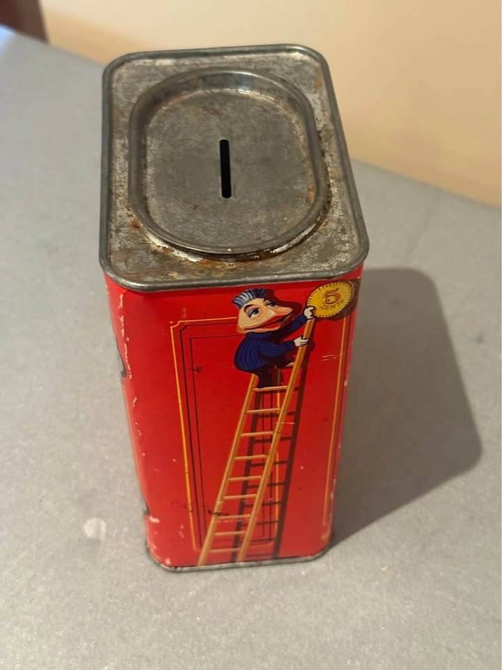 Vintage Nestle Quik Tin Promotional Coin Bank - photo 4