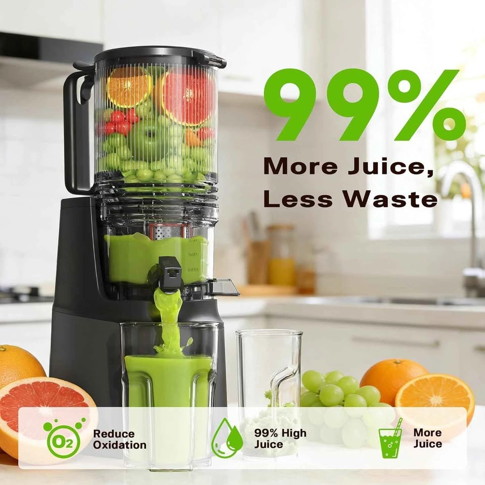 YOYDS Cold Press Juicer, 5.3" Wide Chute, Slow Masticating - photo 4