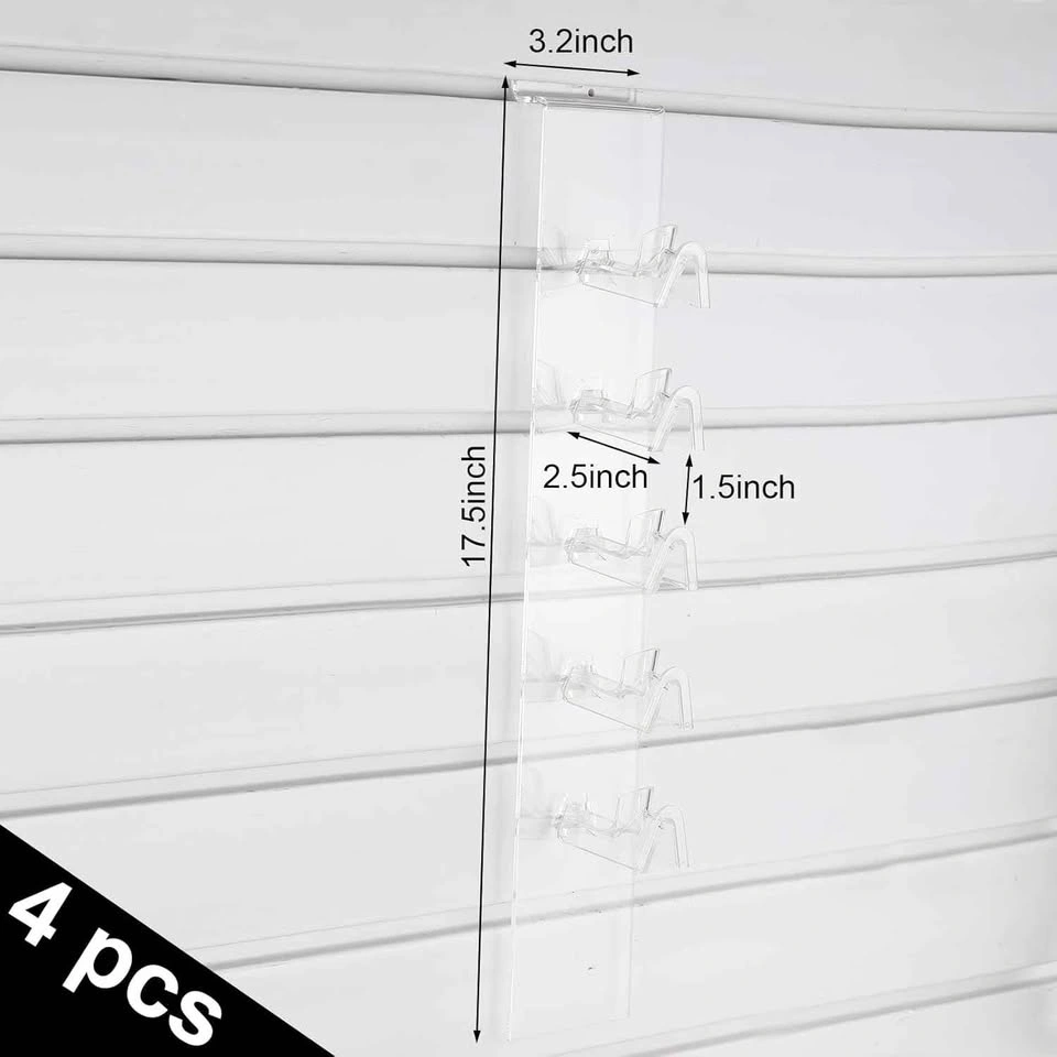 Suzile 4-Piece 5-Tier Acrylic Slatwall Sunglasses Holder (Clear) - photo 3