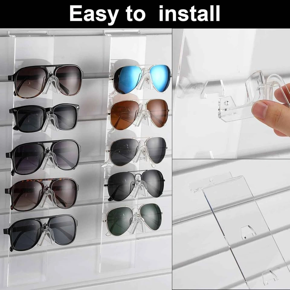 Suzile 4-Piece 5-Tier Acrylic Slatwall Sunglasses Holder (Clear) - photo 4