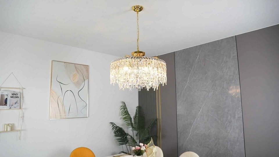 Modern Gold Crystal Chandelier - 8 Light D24 - photo 2