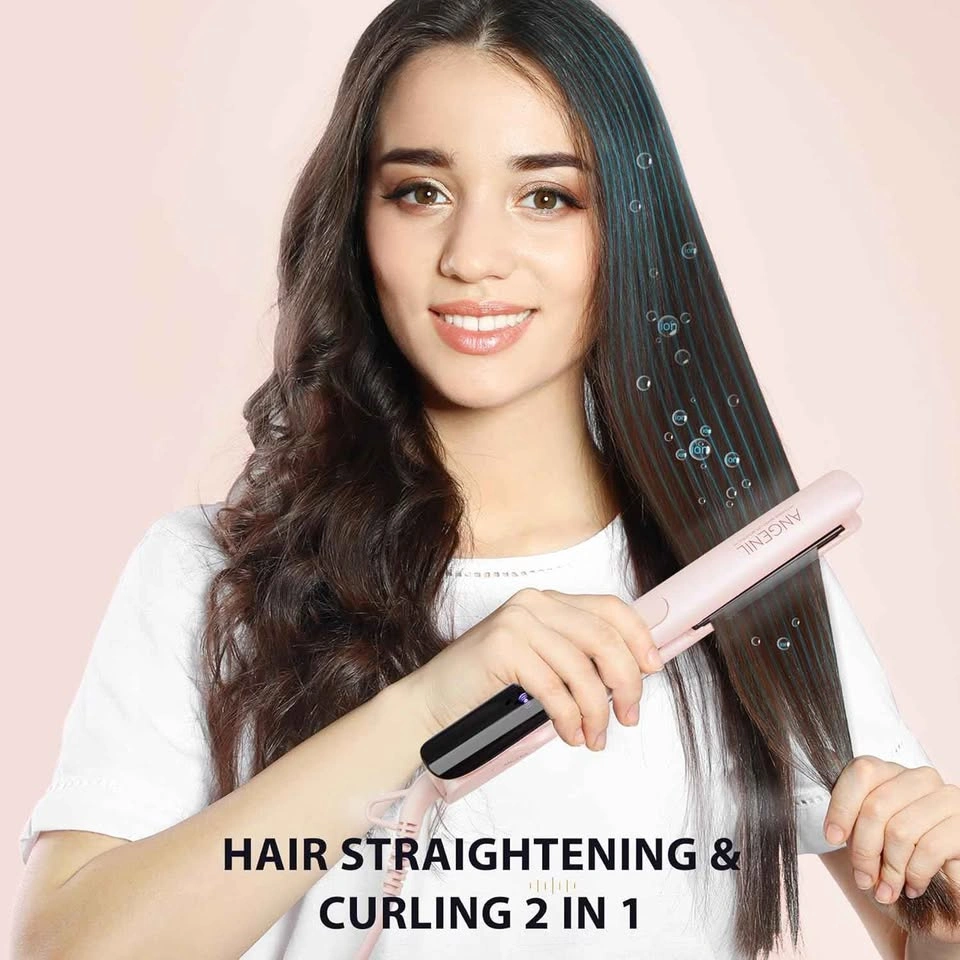 ANGENIL Pro Titanium 2-in-1 Hair Straightener & Curler (Pale Pin - photo 4