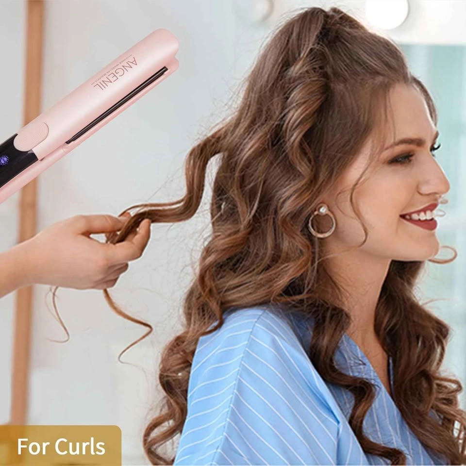 ANGENIL Pro Titanium 2-in-1 Hair Straightener & Curler (Pale Pin - photo 5