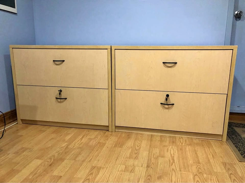 Wood Filing Cabinets (2)