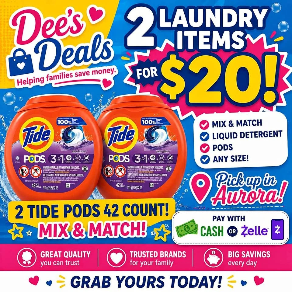 Tide pods 2 for $20. Large 42 count