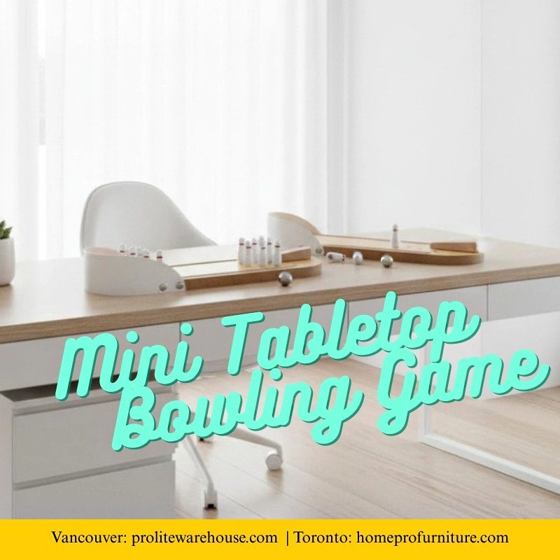 Mini Desktop Bowling Game – Portable Interactive Tabletop Game $