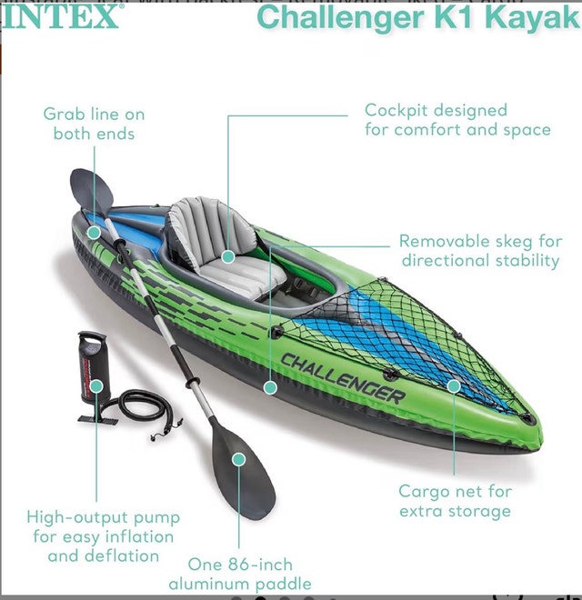 Intex Challenger K1 Kayak - Great Condition - photo 2