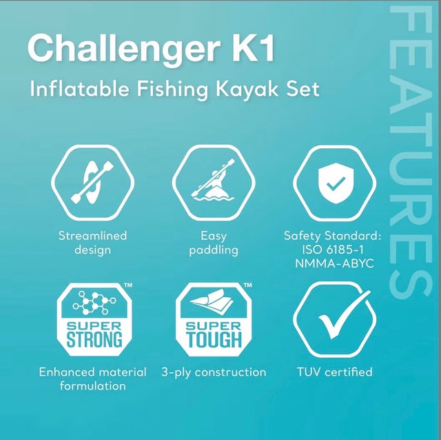 Intex Challenger K1 Kayak - Great Condition - photo 4