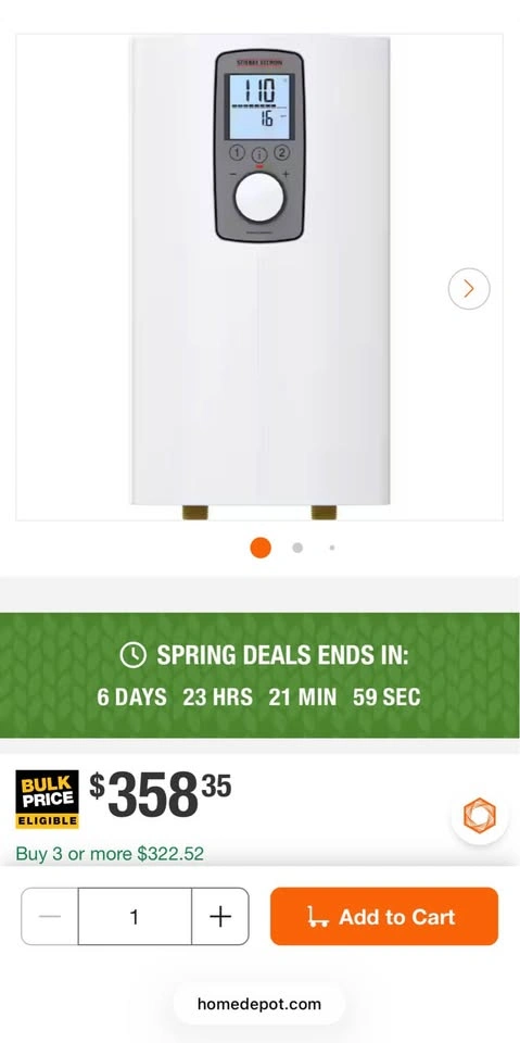 Stiebel Eltron DHX Plus Electric Tankless Water Heater - photo 5