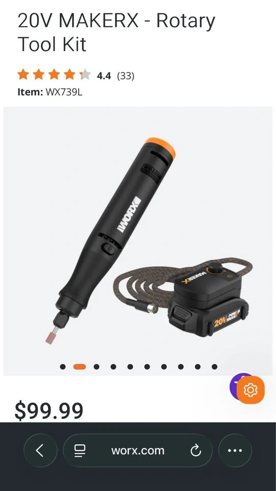 Worx MakerX Cordless Rotary Tool Kit - photo 4
