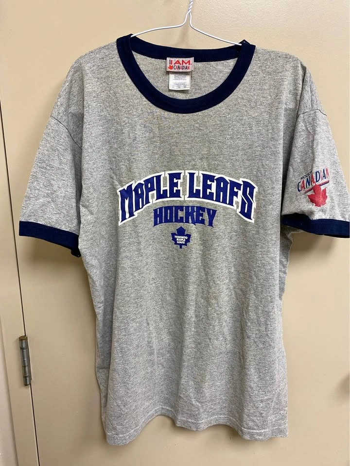 Toronto Maple Leafs Molson Canadian Ringer T-Shirt Mens XL