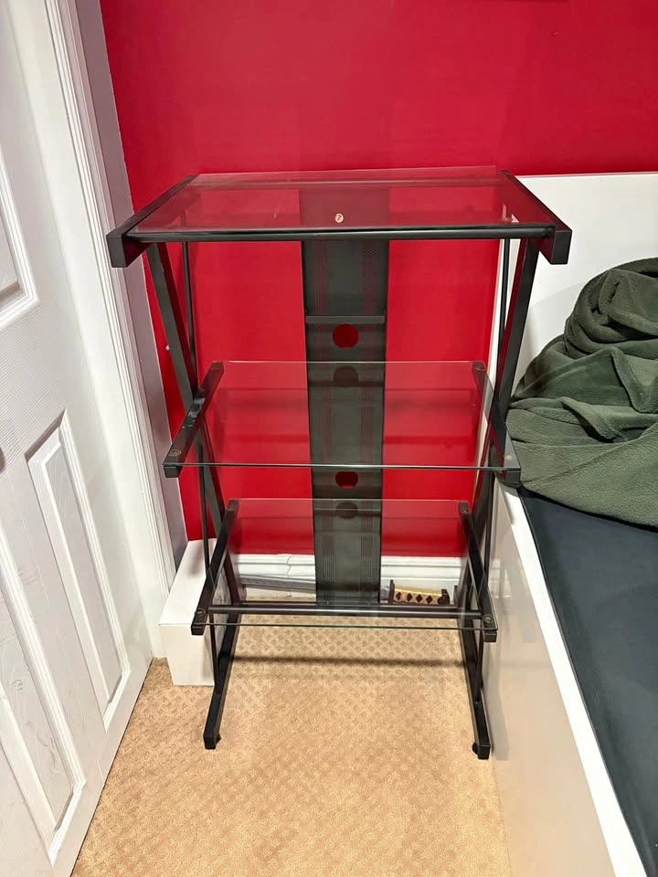 Glass shelf/ tv stand